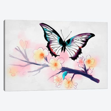 Watercolor Butterfly Canvas Print #DOI624} by Denis Orio Ibañez Canvas Art Print
