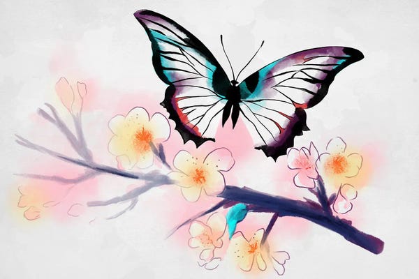 Denis Orio Ibañez: Watercolor Butterfly by Denis Orio Ibañez