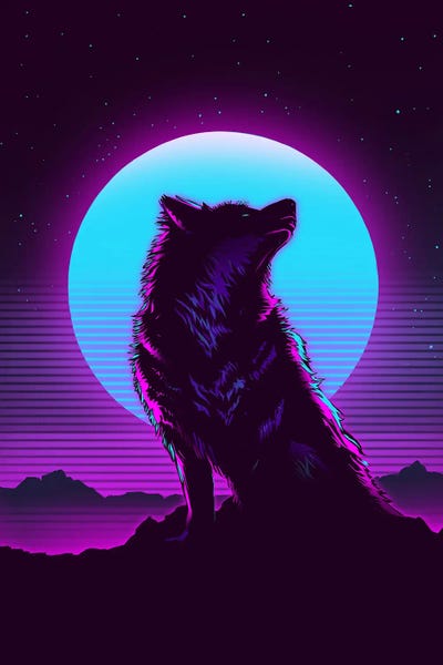 Denis Orio Ibañez: Retro Wolf by Denis Orio Ibañez