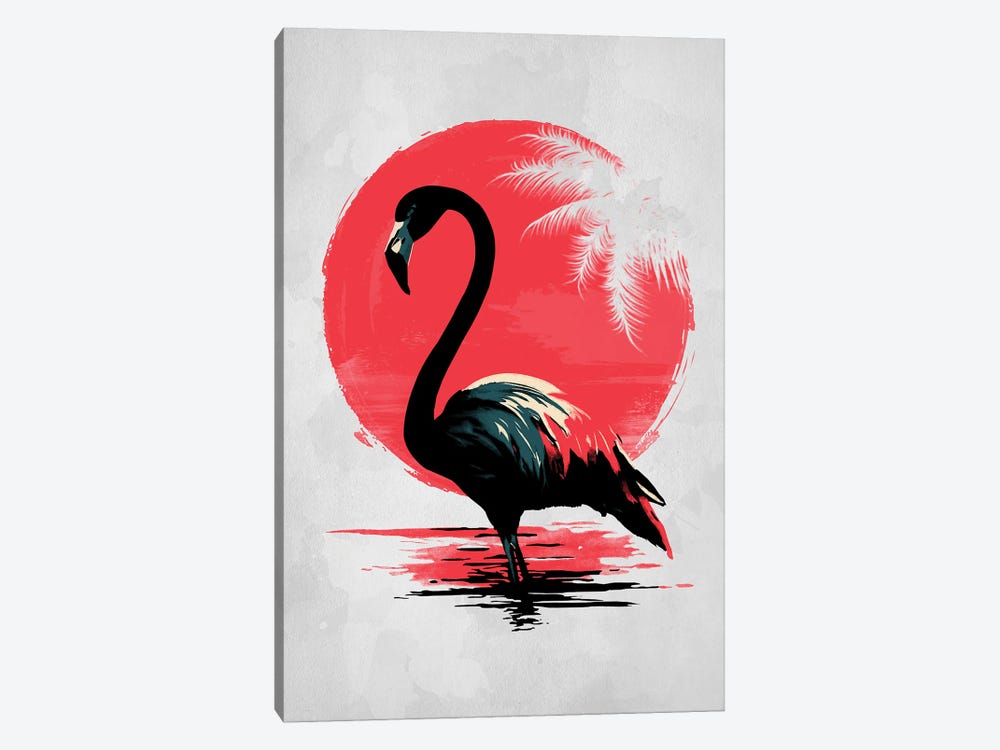 Flamingo Under The Sun by Denis Orio Ibañez 1-piece Canvas Print