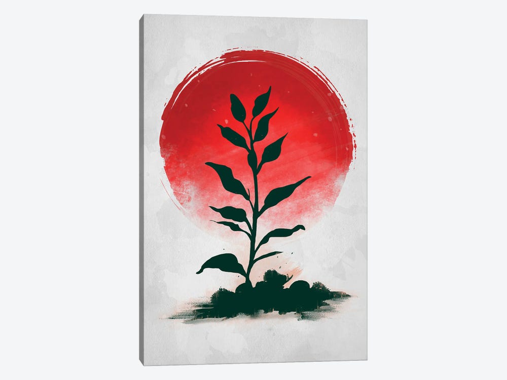 Red Sun Nature by Denis Orio Ibañez 1-piece Canvas Artwork