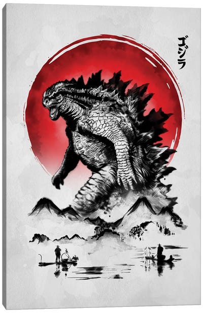 The Ancient King Canvas Art Print - Godzilla