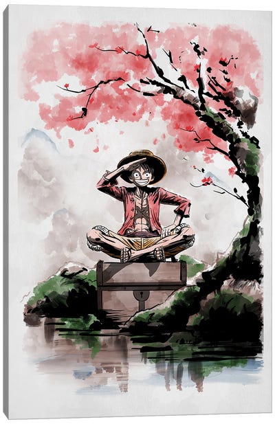 Pirate Under The Tree Canvas Art Print - Monkey D. Luffy