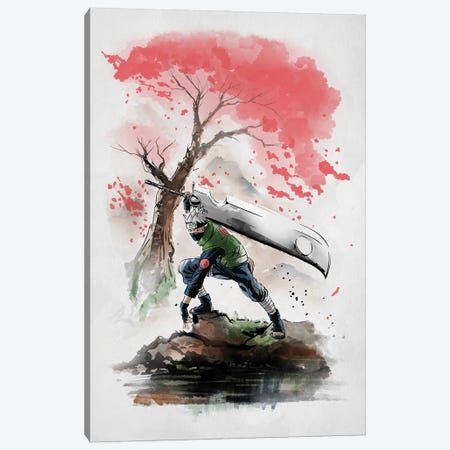 The Copy Ninja Under The Tree Canvas Print #DOI649} by Denis Orio Ibañez Canvas Wall Art