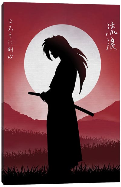 Rurouni Samurai Canvas Art Print - Anime TV Show Art