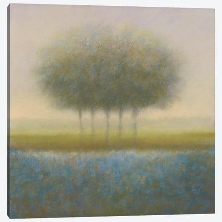 Blue Group Of Trees Canvas Print #DOL2} by Hans Dolieslager Art Print