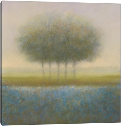 Blue Group Of Trees Canvas Art Print