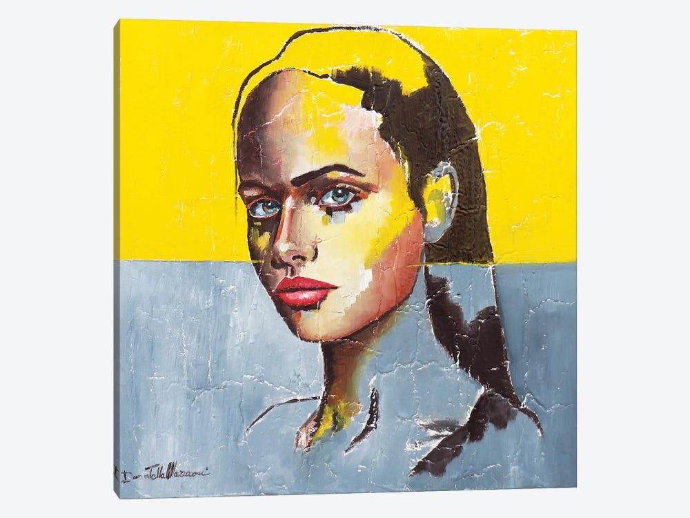 Portrait In Yellow by Donatella Marraoni 1-piece Canvas Art Print