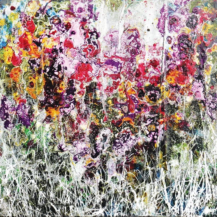 Purple And Flowers by Donatella Marraoni wall art