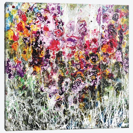 Purple And Flowers Canvas Print #DOM101} by Donatella Marraoni Canvas Art