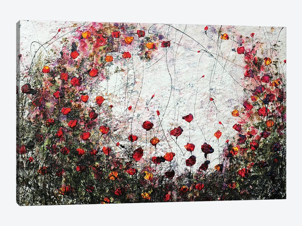 Poppies In Love II by Donatella Marraoni 1-piece Canvas Artwork