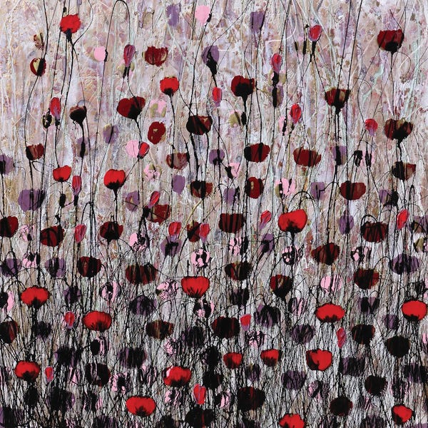Donatella Marraoni: Poppies And Gold V by Donatella Marraoni