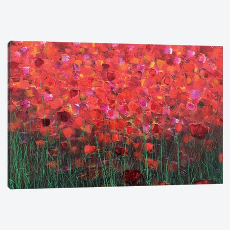 Flowers In Red Canvas Print #DOM211} by Donatella Marraoni Canvas Artwork