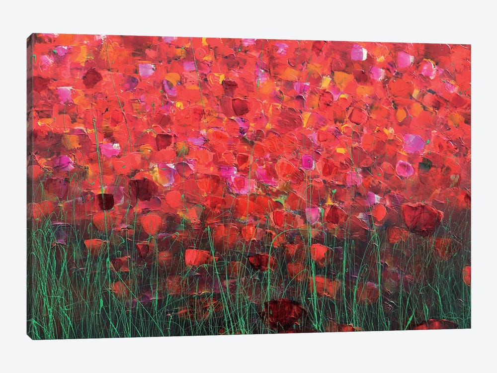 Flowers In Red by Donatella Marraoni 1-piece Canvas Print
