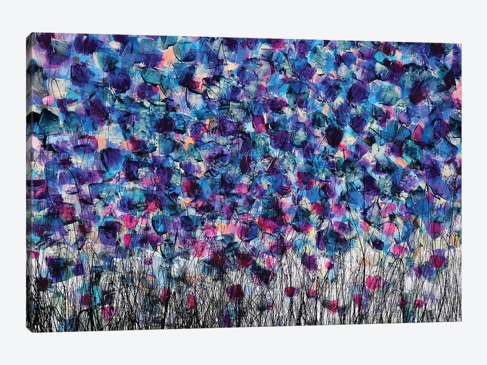 Flowers In Blue by Donatella Marraoni 1-piece Canvas Artwork