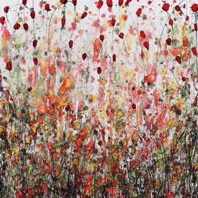 Push The Little Daisies...And Find Poppies by Donatella Marraoni canvas print