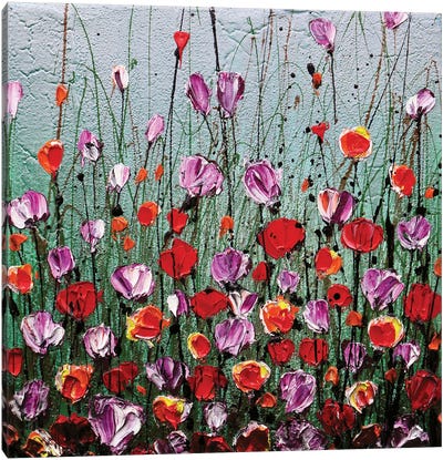 Spring II Canvas Art Print - Textured Florals