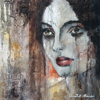 She Walks Alone From Wall To Wall by Donatella Marraoni framed wall art