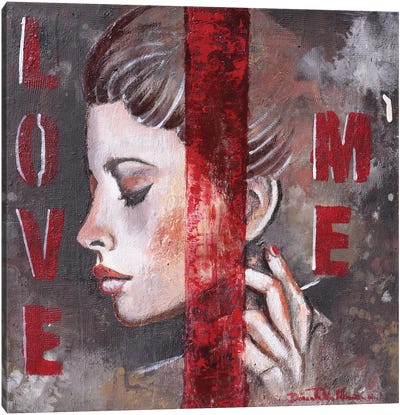 Love Me Canvas Art Print - Red Passion