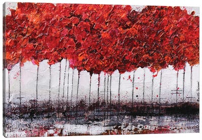 Red Tree Canvas Art Print - Donatella Marraoni