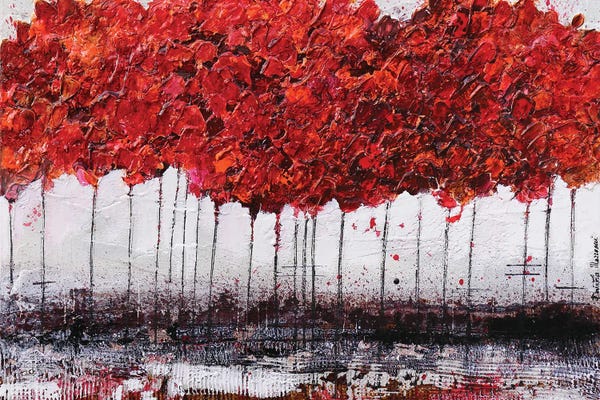 Donatella Marraoni: Red Tree by Donatella Marraoni