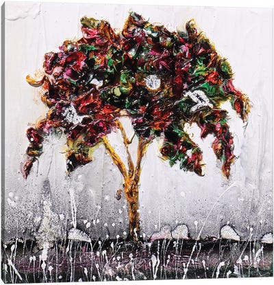 Red Lovely Tree Canvas Art Print - Donatella Marraoni