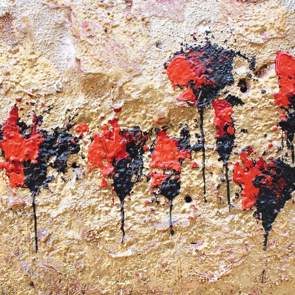 Black & White & Red: Poppies - Frammenti II by Donatella Marraoni