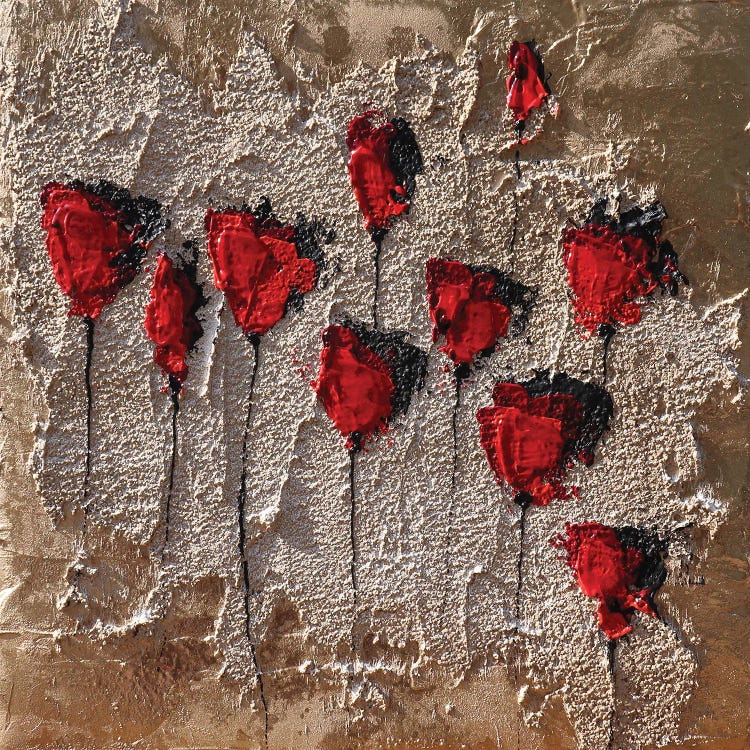 Poppies Gold And Sand II by Donatella Marraoni wall art