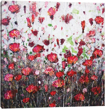 Poppies & Joy Canvas Art Print - Laundry Room Art