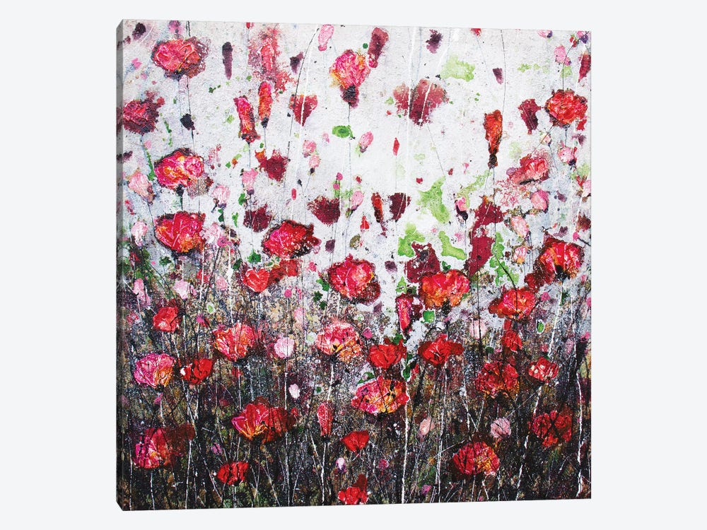 Poppies & Joy by Donatella Marraoni 1-piece Canvas Art