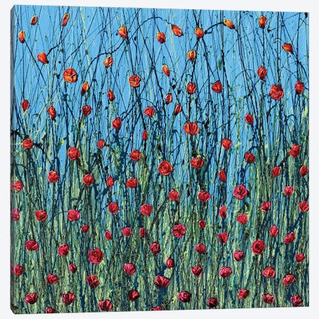 Poppies In The Sky Canvas Print #DOM397} by Donatella Marraoni Canvas Artwork