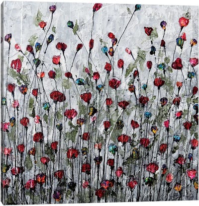Poppies, Memories And Love Canvas Art Print - Laundry Room Art