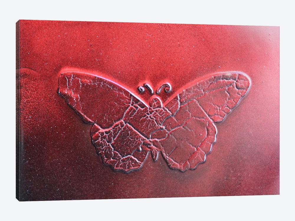 Red Butterfly by Donatella Marraoni 1-piece Canvas Wall Art
