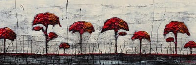 Red Trees by Donatella Marraoni multi panel art