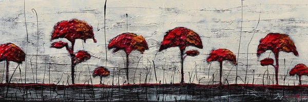 Donatella Marraoni: Red Trees by Donatella Marraoni