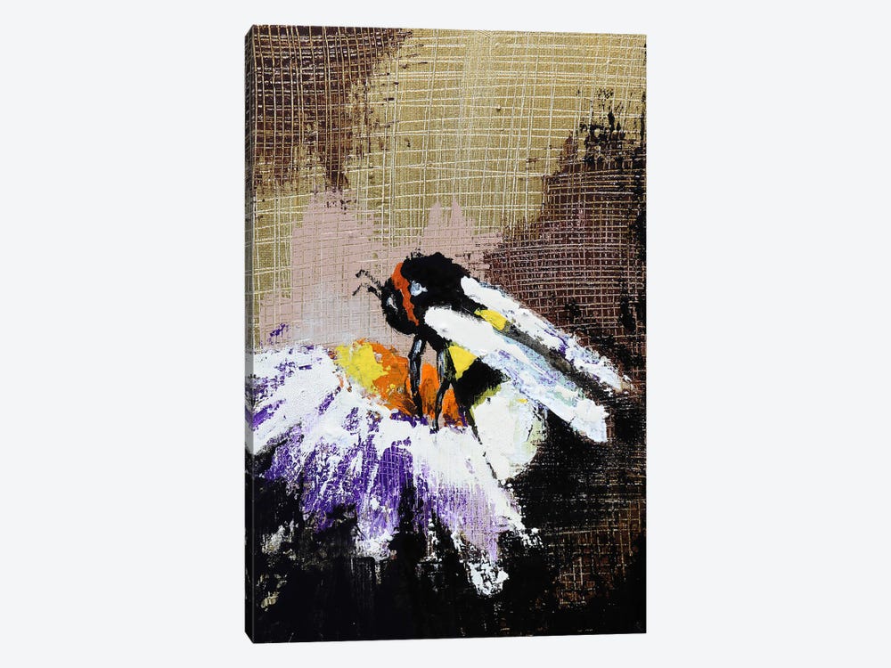 Bee And Flower by Donatella Marraoni 1-piece Canvas Wall Art