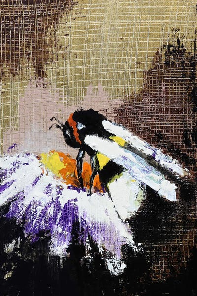 Donatella Marraoni: Bee And Flower by Donatella Marraoni
