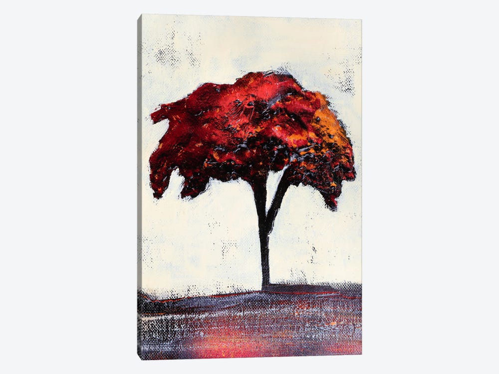 Red Tree. by Donatella Marraoni 1-piece Canvas Art