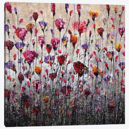 Purple Love And Poppies Canvas Print #DOM45} by Donatella Marraoni Canvas Art Print