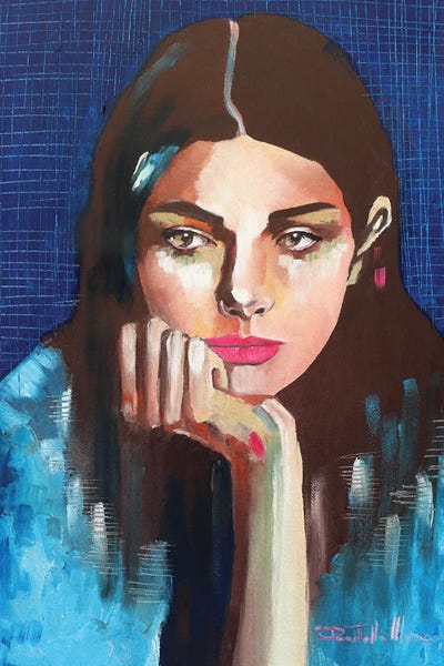 Portrait In Blue by Donatella Marraoni canvas print