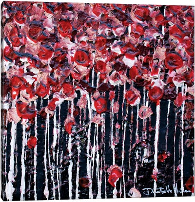 Red...Lovely Red Canvas Art Print - Donatella Marraoni