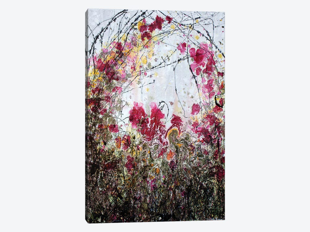 Barbed Wire And Poppies by Donatella Marraoni 1-piece Canvas Artwork