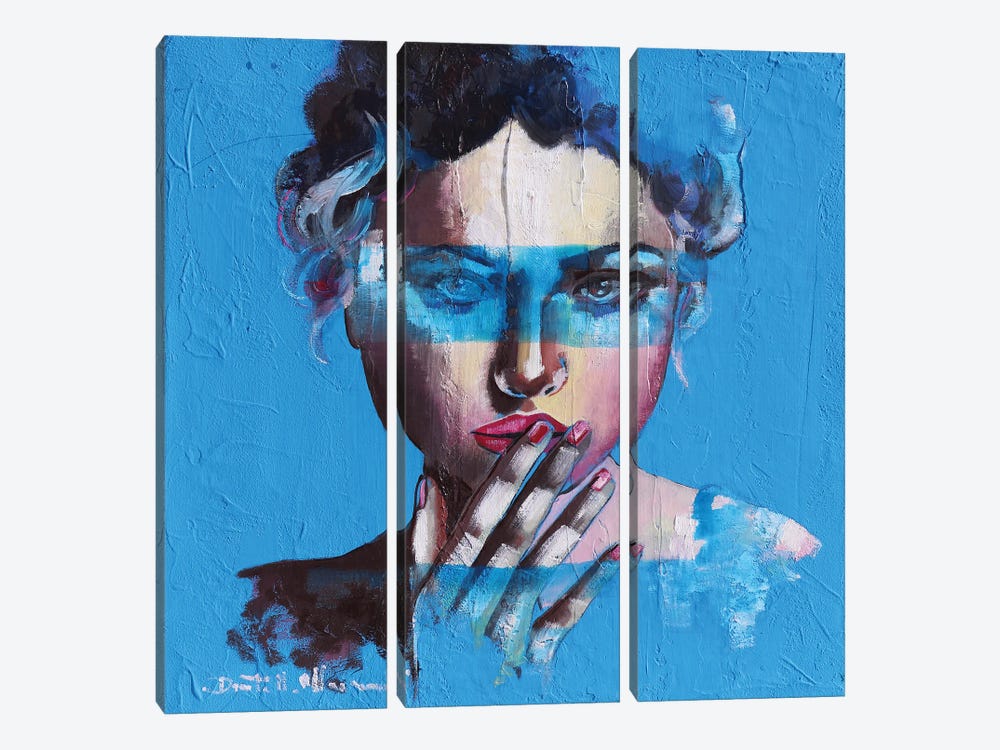 Blue Feeling by Donatella Marraoni 3-piece Canvas Print
