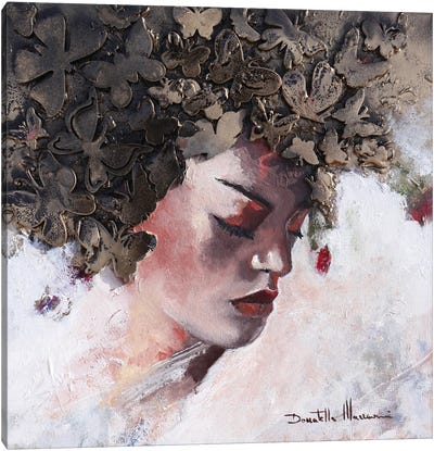 Woman Butterfly Canvas Art Print - Donatella Marraoni