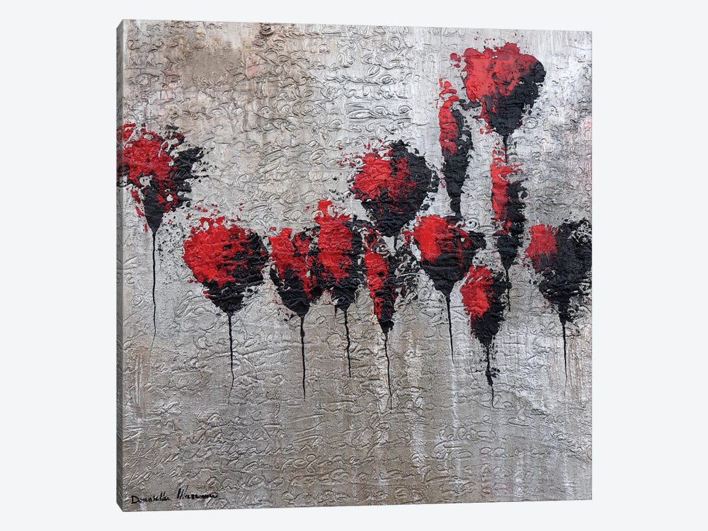 The Gold Letter - Poppies by Donatella Marraoni 1-piece Canvas Art Print