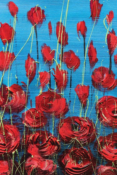 Blue Poppies III by Donatella Marraoni multi panel art