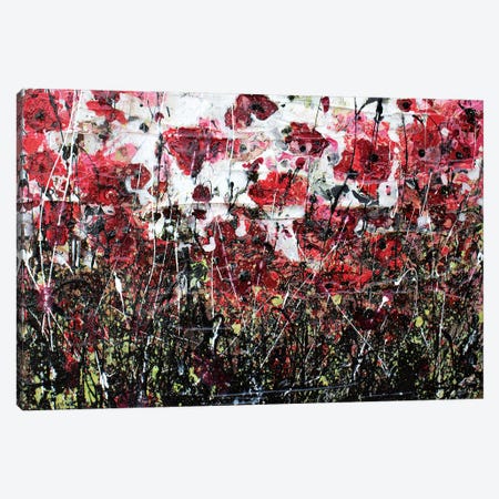 Black Poppies And Love Canvas Print #DOM5} by Donatella Marraoni Art Print