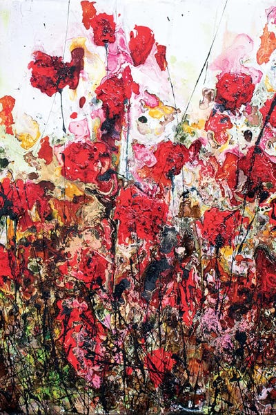 Pink Poppies...And Love by Donatella Marraoni canvas print