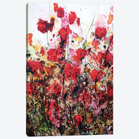 Pink Poppies...And Love Canvas Print #DOM68} by Donatella Marraoni Canvas Art