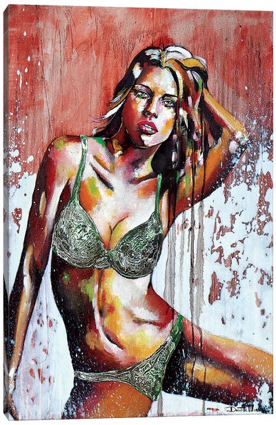 Do You Like Green Canvas Art Print - Donatella Marraoni
